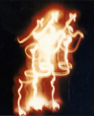 Miraculous photo (turned 90 degrees counter-clockwise) where three crosses and the number 666 appear