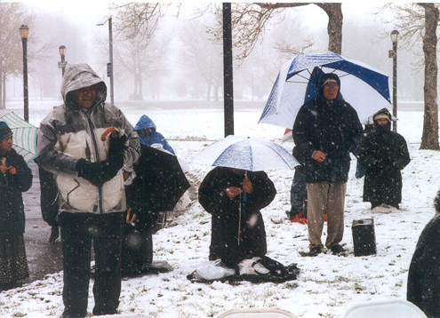 April 9, 2000 Sunday Holy Hour during driving snow storm